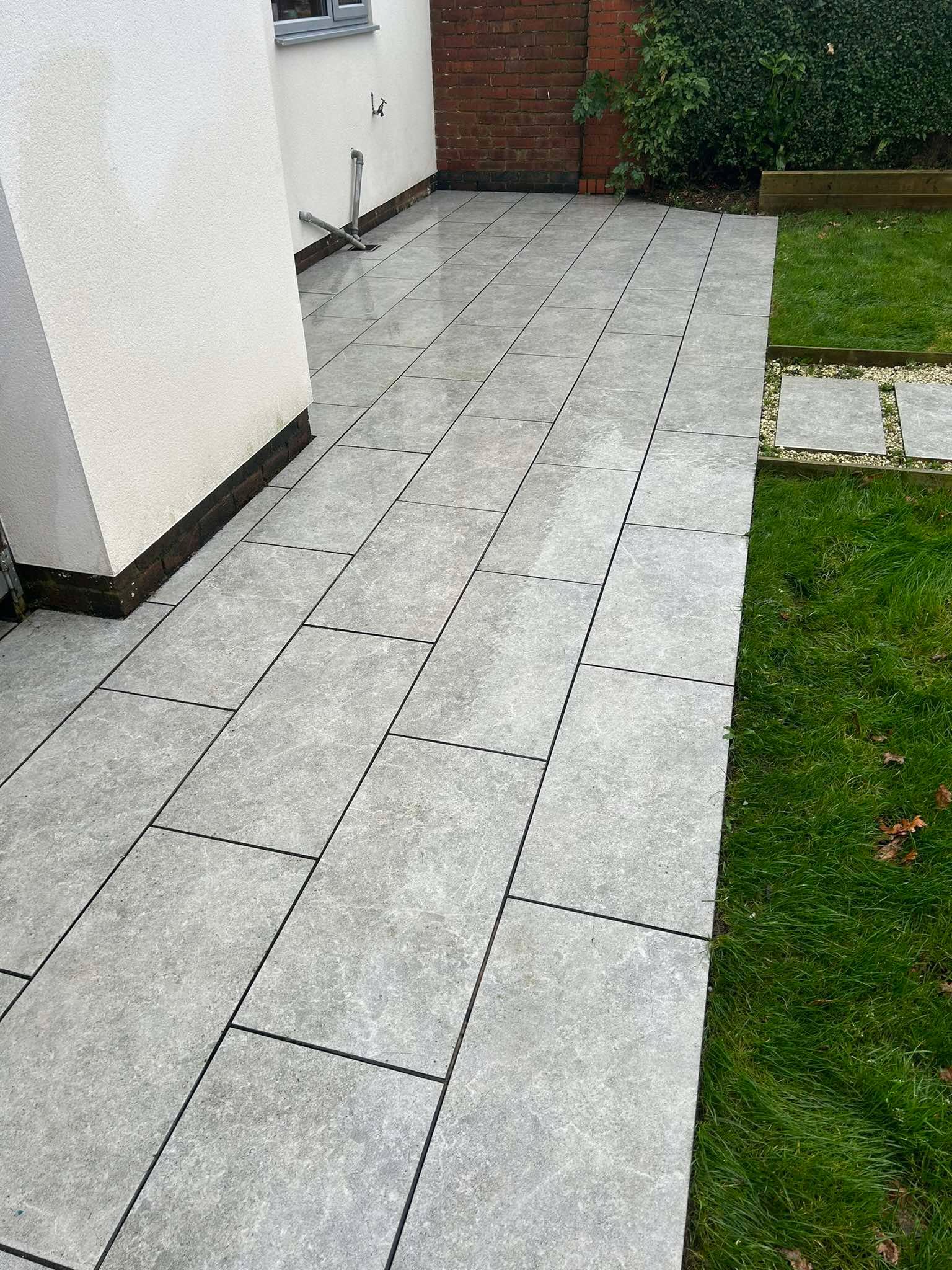 Patio cleaning transformation after